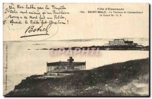 Old Postcard Cote d & # 39Emeraude Saint Malo Le Tombeau de Chateaubriand Gra...