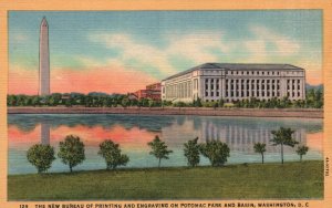 Vintage Postcard The New Bureau Of Printing And Engraving Potomac Park Basin WDC
