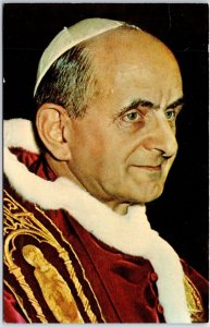 VINTAGE POSTCARD POPE PAUL VI 262nd SUCCESSOR TO PETER THE BISHOP OF THE VATICAN