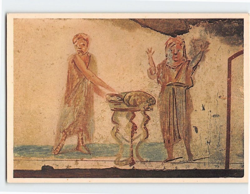 Postcard Cubicolo dei Sacramenti Catacombe Di Callisto Rome Italy