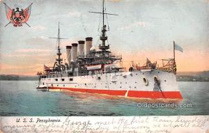 USS Pensylvania Military Battleship 1907 