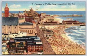 1951 Panorama Of The World's Playground Atlantic City New Jersey Posted Postcard