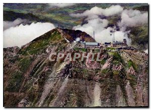 Modern Postcard The Pyrenees The Pic du Midi de Bigorre The laces leading the...