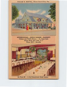 Postcard Haags Hotel Shartlesville Pennsylvania USA