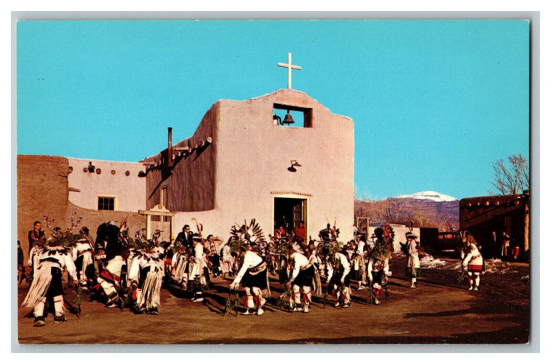 Deer Dance Tesuque Pueblo New Mexico Vintage Standard View Postcard 
