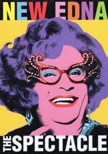 Dame Edna 1998 LGBT RARE Free Theatre Ticket London Spectacle Postcard