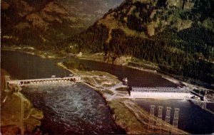 Oregon Aerial View Bonneville Dam and Power House