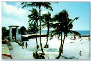 1961 Sun Bathing Under Balmy January Skies Lido Beach Sarasota FL Postcard