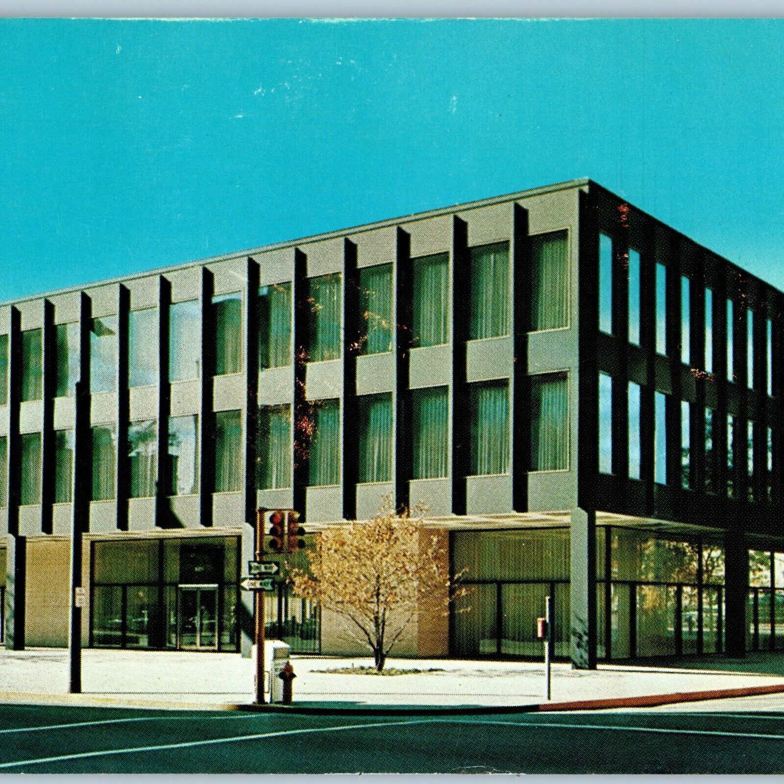8" Panoramic c1960s Des Moines, IA Ludwig Mies van der Rohe Building