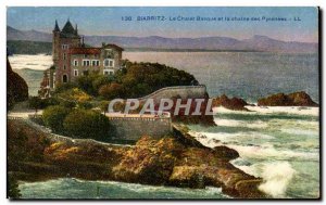 Old Postcard Biarritz Le Chalet Basque and the Pyrenees Chain