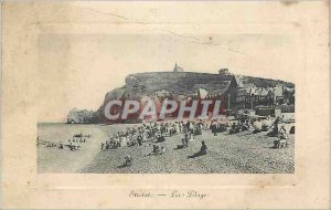 Old Postcard Etretat The Beach