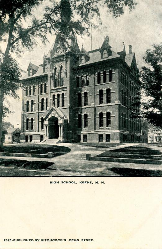 NH - Keene. Old High School, circa 1900