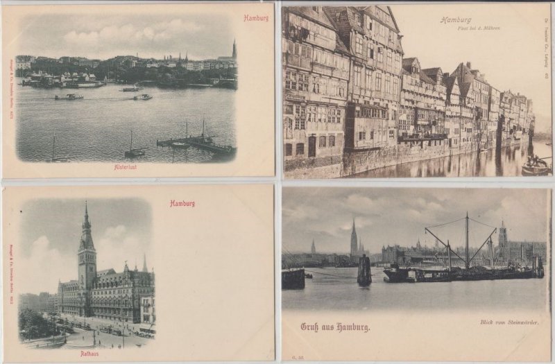 HAMBURG Germany 80 Vintage Postcards Mostly pre-1920 (L5354)