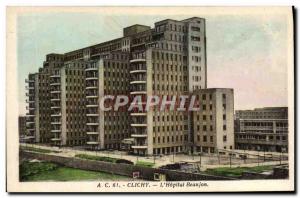 Old Postcard Clichy L & # 39hopital Beaujon