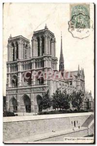 Old Postcard Paris Notre Dame