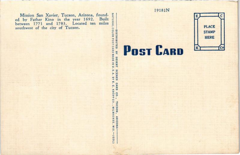 MISSION SAN XAVIER TUCSON ARIZONA