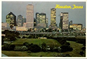 Texas Houston Downtown Skyline 1980