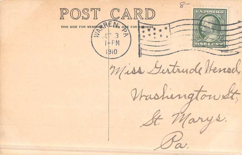 Warren Pennsylvania Salvation Army Bldg Street View Antique Postcard K49745