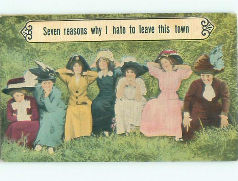 Divided-Back PRETTY WOMAN Risque Interest Postcard AA7893