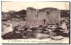 Old Postcard Provence's southernmost platform feudal castle of Baux