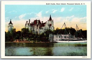 Vtg Thousand Islands New York NY Boldt Castle Heart Island 1930s View Postcard