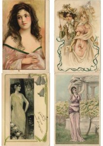 ILLUSTRATEUR ARTIST SIGNED GLAMOUR JUGENDSTIL 160 CPA (PART 2.) (L3160)