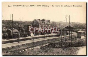 Collonges au Mont D & # 39or Old Postcard The Collonges Fountains station