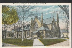 America Postcard -Broadway Presbyterian, Rock Island Arsenal, Illinois Ref.1910