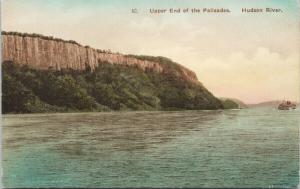 Upper End Of The Palisades Hudson River NY Hand-Colored Day Line Postcard D85