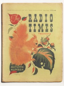 Radio Times 1936 Squirrel Magazine Autumn Number 17 Postcard