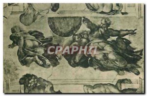 Old Postcard Citta del Vaticano Cappelle Sistina Michelangelo God created the...