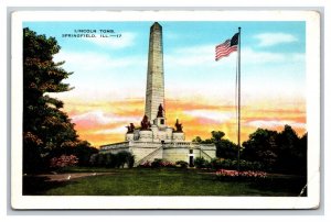 Lincoln Tower Springfield Illinois IL UNP WB Postcard S14