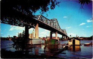 Interstate Bridge La Crosse Wisconsin WI Postcard Cancel PM Sparta WOB Note VTG 