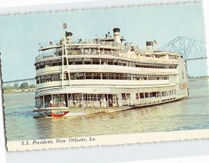 Postcard S.S. President, New Orleans, Louisiana