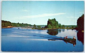 Postcard - Across the lake's surface with a smooth flight - Nature Lake Scenery