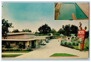 Sacramento California Postcard Motel De Ville Stockton Blvd. Pool c1960 Vintage