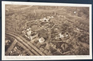 Mint Germany Real Picture Postcard Zeppelin View Of Dresden Zoo Garden