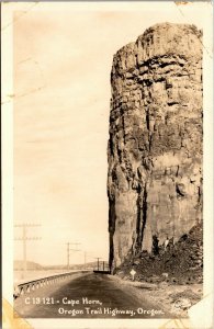 Vtg OR Cape Horn Oregon Trail Highway RPPC Real Photo Postcard