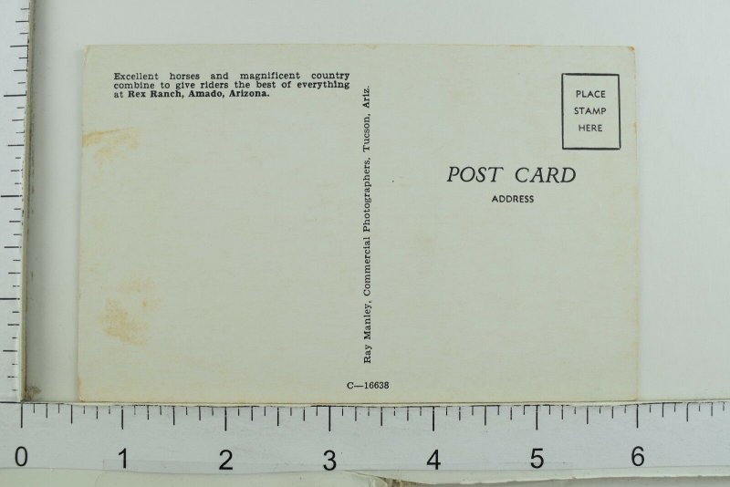 Vintage Rex Ranch, Amado, Arizona. Postcard P47