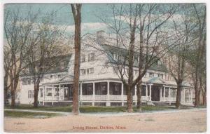 Irving House Dalton Massachusetts 1919 postcard