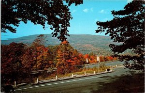 Hairpin Turn Road Mohawk Trail North Adams Massachusetts MA Fall Trees Postcard 