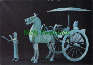 China Postcard - Chinese Exhibition, Bronze Model of a Chariot RR19352