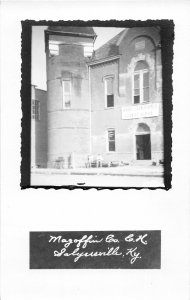 H76/ Salyersville Magoffin Kentucky RPPC Postcard c50s County Court House 158
