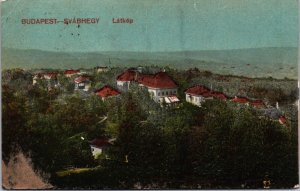 Hungary Budapest Svabhegy Térkép Vintage Postcard C210