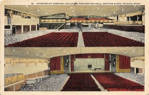 Toledo Ohio 1923 Postcard Interior Of Terminal Building Convention Hall