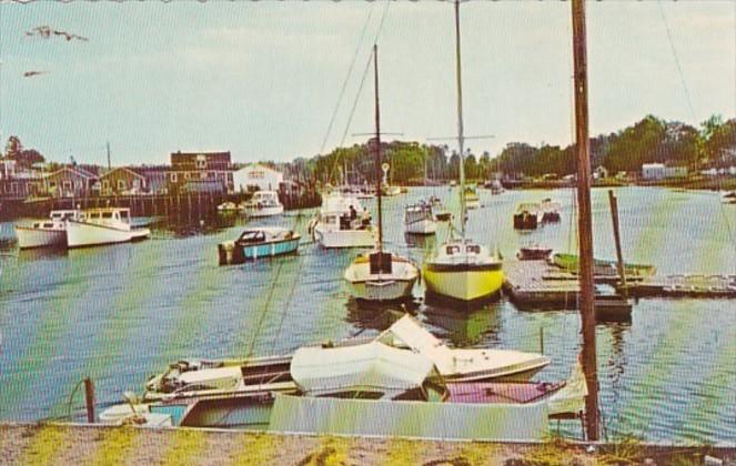 Maine Kennebunkport Boating Scene 1972