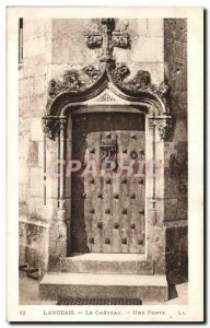 Old Postcard Langeais A door