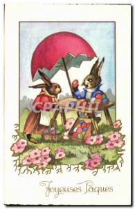 CPA Rabbits (Easter eggs rabbit)