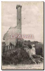 Old Postcard Lantern Rochecorbon Remains Only Du Chateau De Robert Des Roches