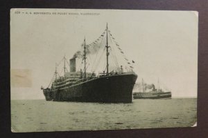 1900s Ship Postcard Cover From Seattle WA to Washington DC S.S. Minnesota